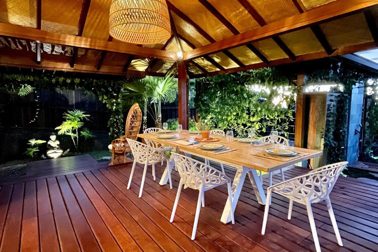 Villa Manuiti, Balinese Luxury Home - Private Swim Spa, Ocean View - Ofyr Bbq - Koi Pond Punaauia  Exterior foto